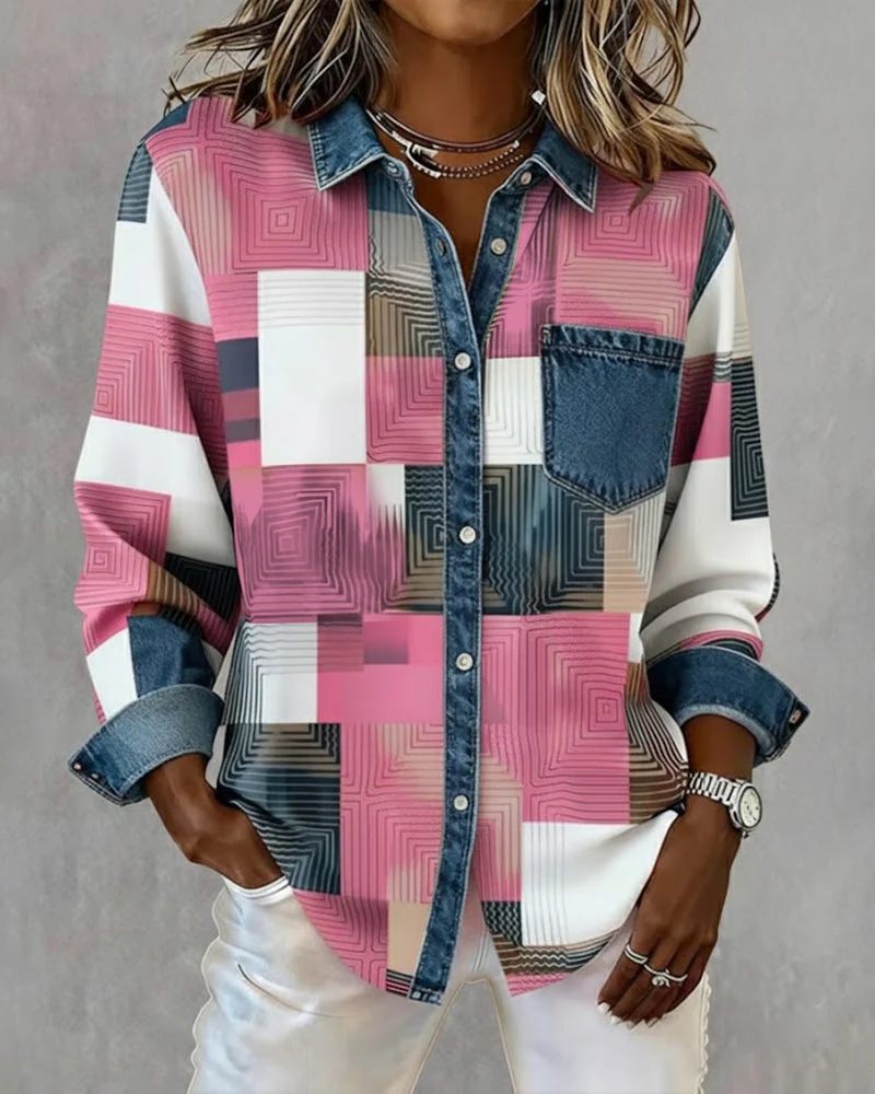Paula | Damen Shirt modern & farbig mit stilvollem Kragen