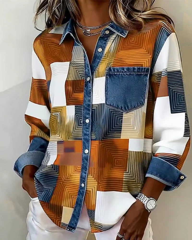 Paula | Damen Shirt modern & farbig mit stilvollem Kragen