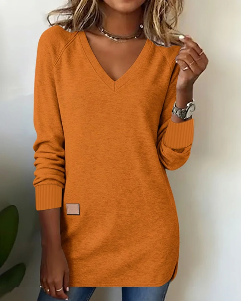 Leonie | Modischer Damen Pullover elegant & V-Ausschnitt
