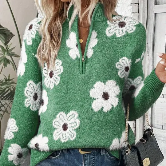 Alina | Damenpullover Half-Zip zeitlos modern