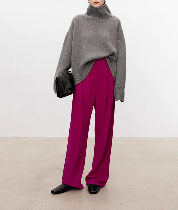 Paula | Eleganter Damenpullover Rollkragen hochwertig