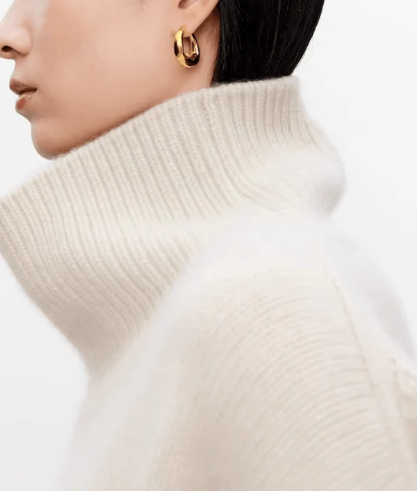 Paula | Eleganter Damenpullover Rollkragen hochwertig