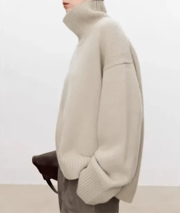 Paula | Eleganter Damenpullover Rollkragen hochwertig