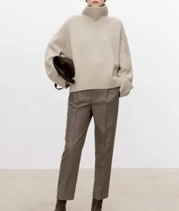 Paula | Eleganter Damenpullover Rollkragen hochwertig