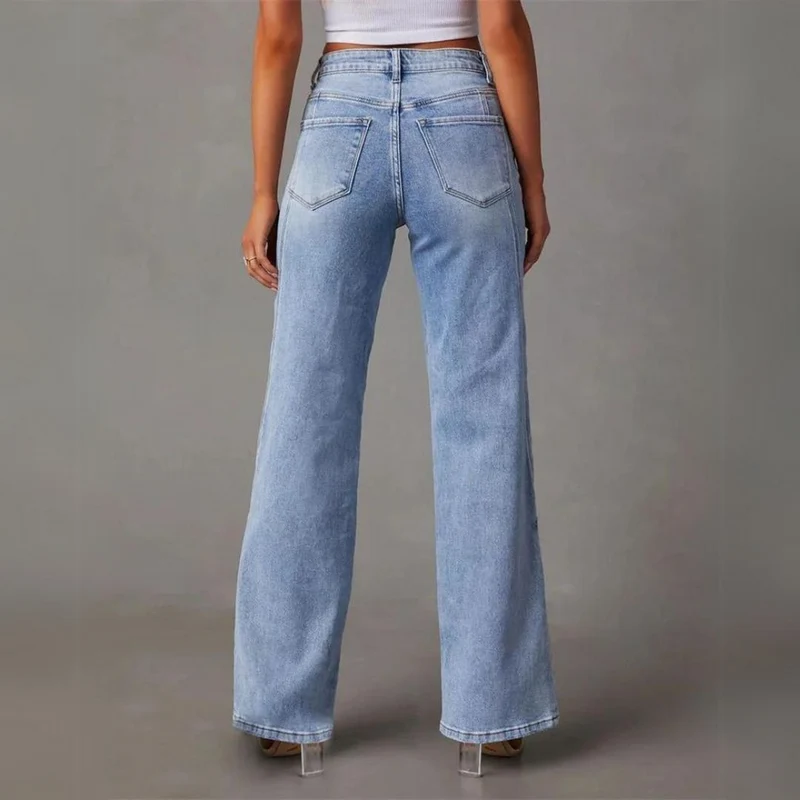 QUINTINA | WEITE JEANS MIT HOHER TAILLE