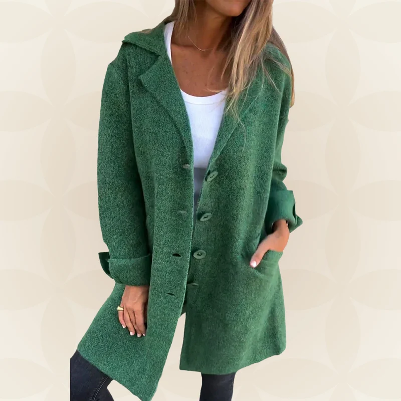 LIV / JACKE AUS WEICHEM STOFF MIT KNOPFVERSCHLUSS