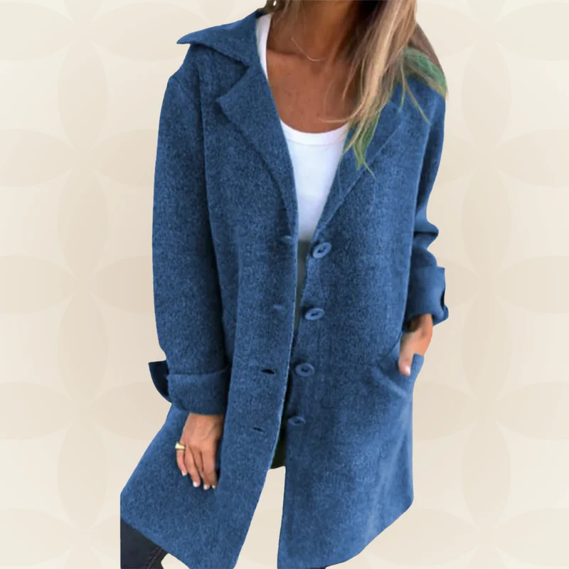LIV / JACKE AUS WEICHEM STOFF MIT KNOPFVERSCHLUSS