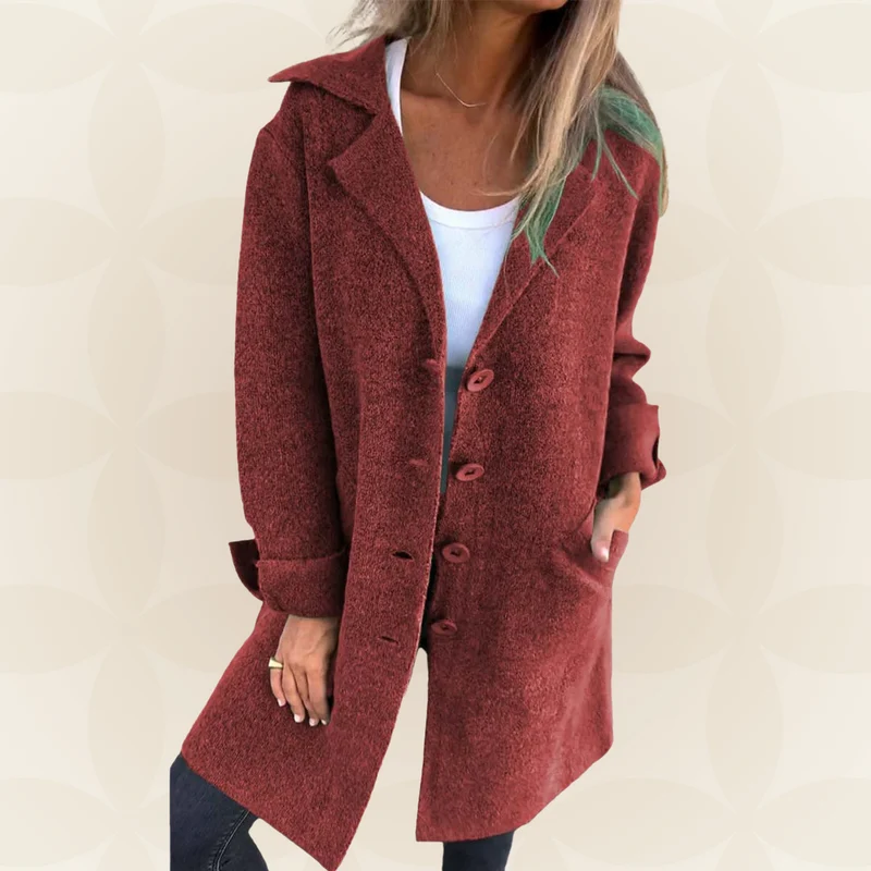 LIV / JACKE AUS WEICHEM STOFF MIT KNOPFVERSCHLUSS