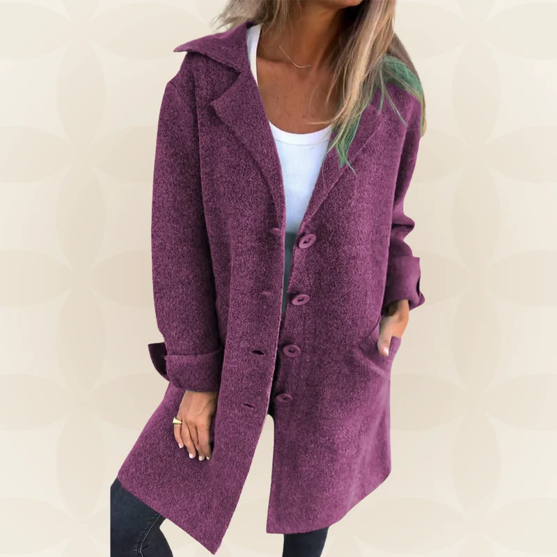 LIV / JACKE AUS WEICHEM STOFF MIT KNOPFVERSCHLUSS