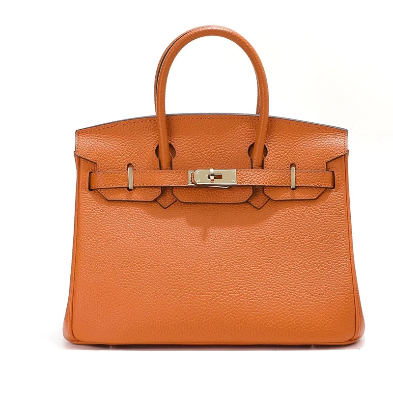 Jane – Premium-Handtasche aus echtem genarbtem Leder