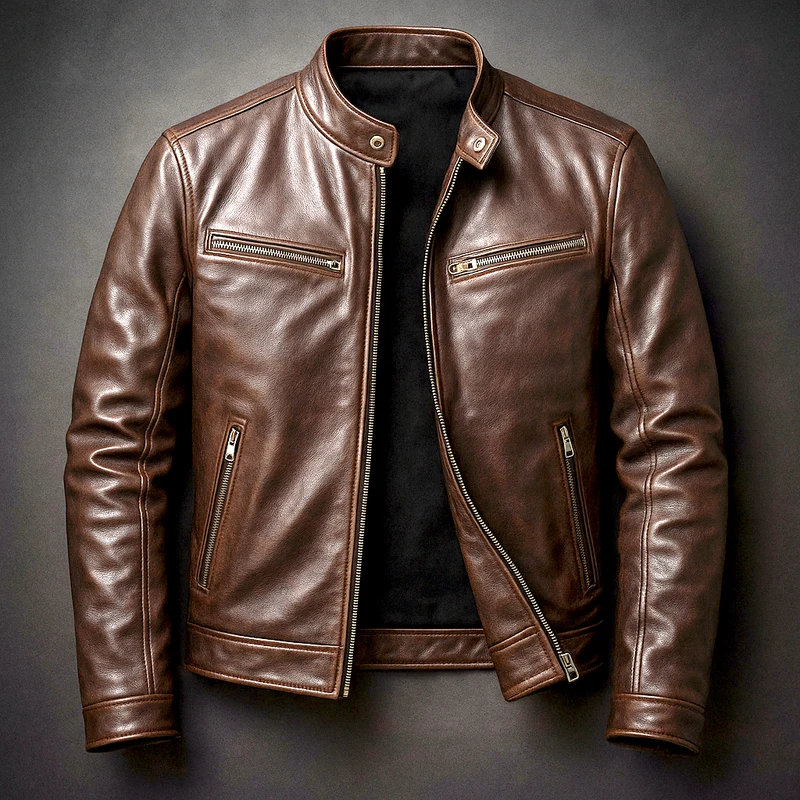 Vintage-Lederjacke