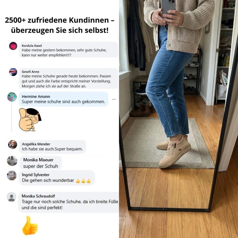 Mila – Komfortable orthopädische Sneakers + Reißverschluss