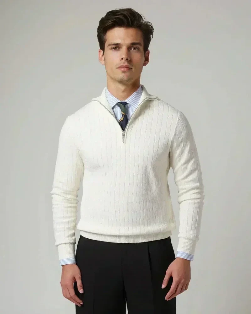 JAN™ | ZIP-PULLOVER MIT MUSTER