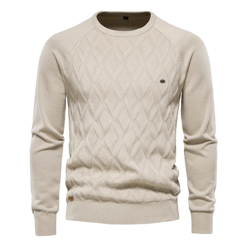 THEODOR | HERRENPULLOVER MIT RAUTENMUSTER