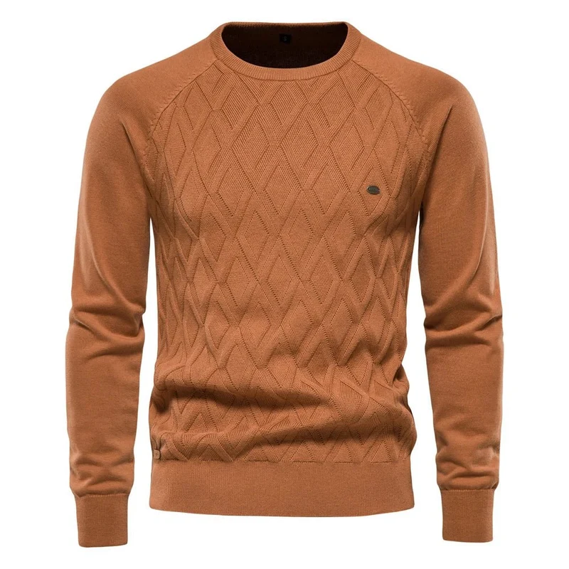 THEODOR | HERRENPULLOVER MIT RAUTENMUSTER
