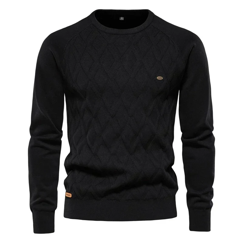 THEODOR | HERRENPULLOVER MIT RAUTENMUSTER