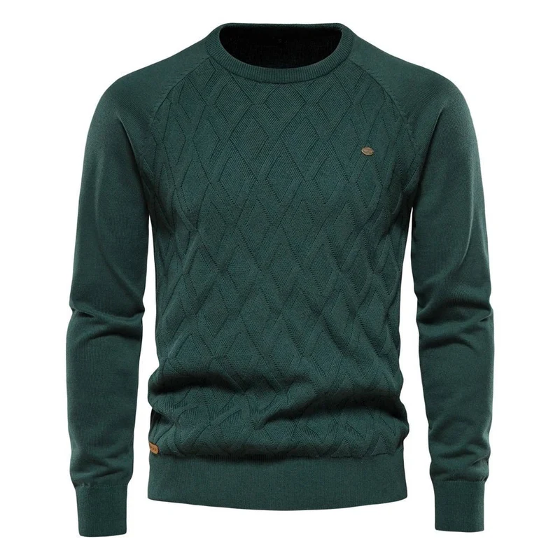 THEODOR | HERRENPULLOVER MIT RAUTENMUSTER
