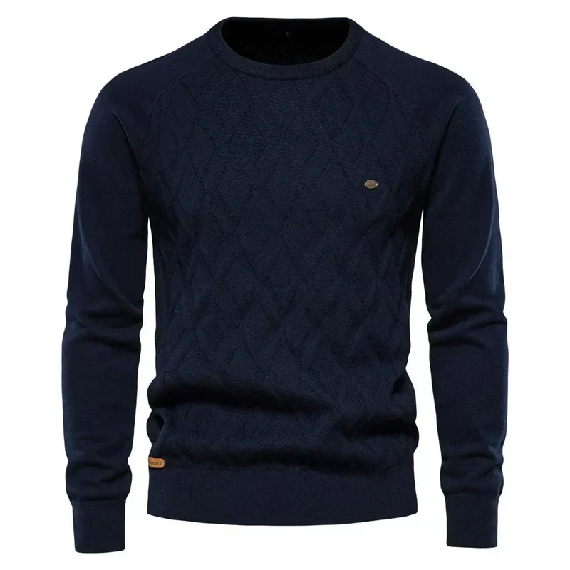 THEODOR | HERRENPULLOVER MIT RAUTENMUSTER