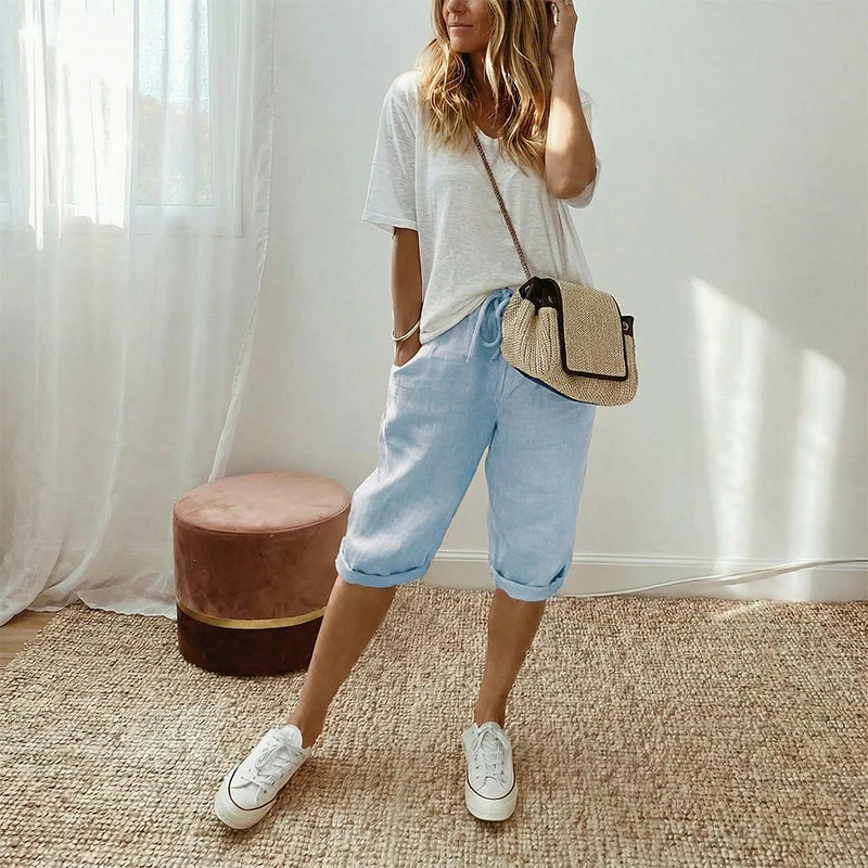 LUISE / LÄSSIGE CAPRIHOSE