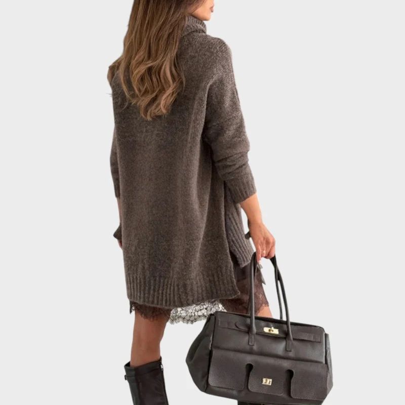 Nora | Damen Zweiteiler Pullover Kleid stilvoll