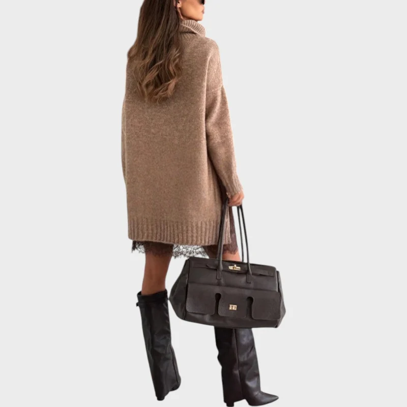 Nora | Damen Zweiteiler Pullover Kleid stilvoll