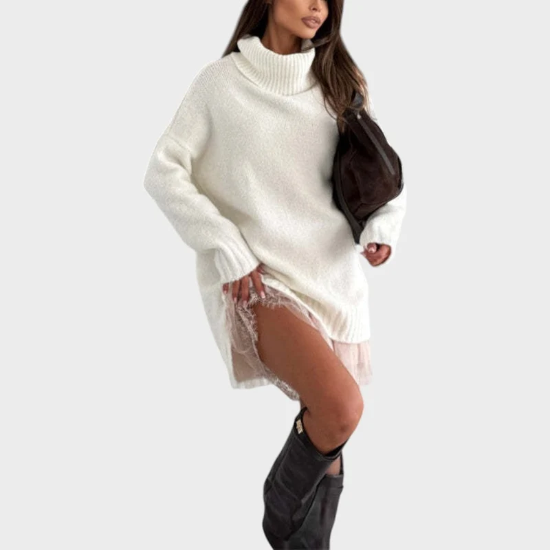 Nora | Damen Zweiteiler Pullover Kleid stilvoll