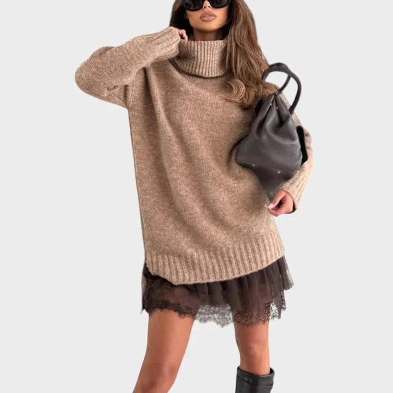 Nora | Damen Zweiteiler Pullover Kleid stilvoll