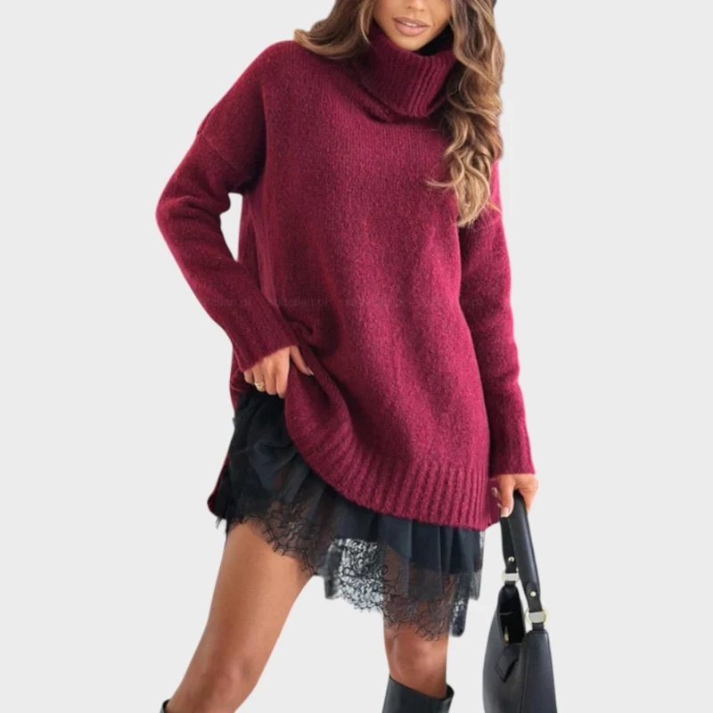 Nora | Damen Zweiteiler Pullover Kleid stilvoll