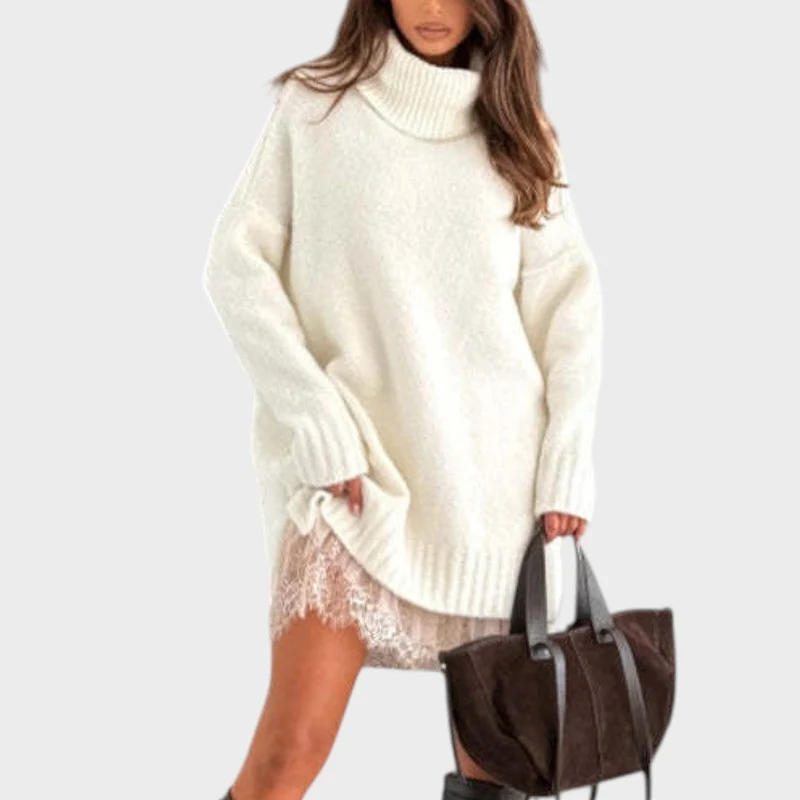Nora | Damen Zweiteiler Pullover Kleid stilvoll