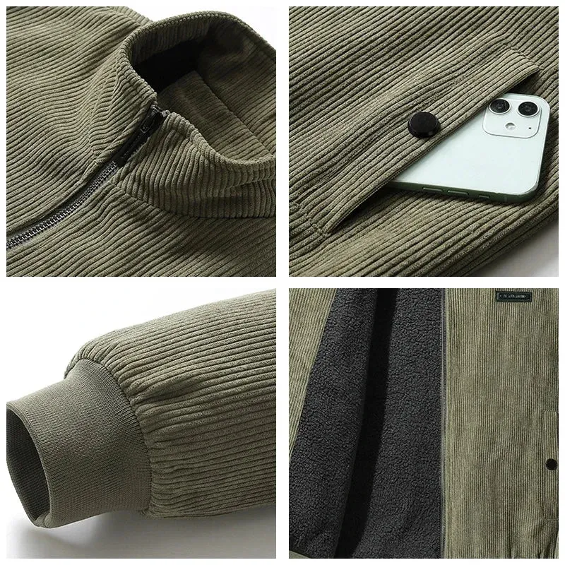 Leon | Herren Cordjacke mit warmem Fleecefutter