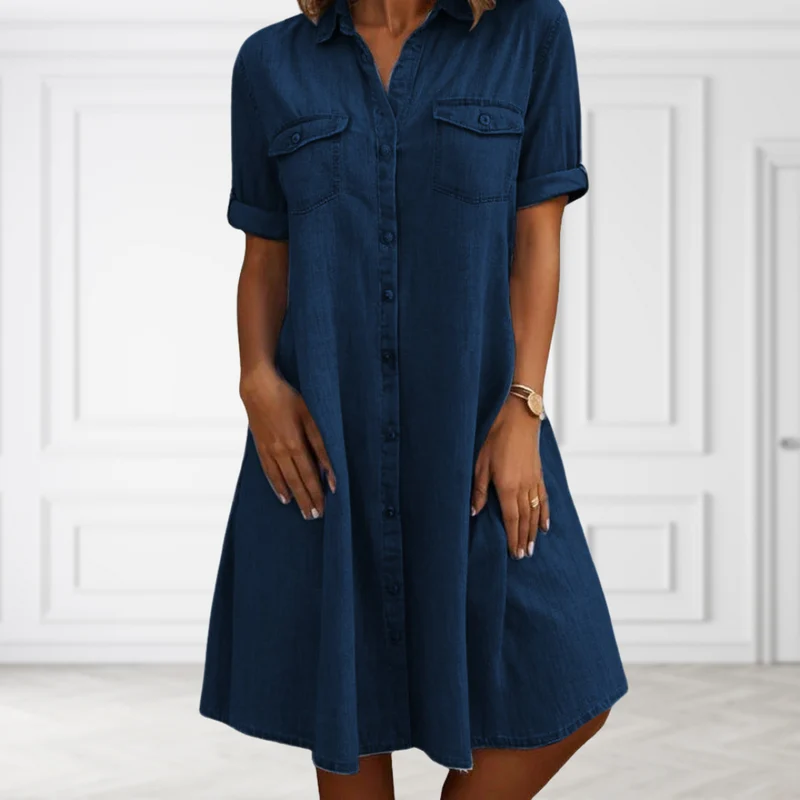 Lea | Feminines Damen Denim-Kleid modern und stilvoll