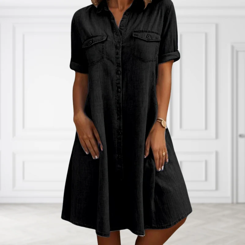 Lea | Feminines Damen Denim-Kleid modern und stilvoll