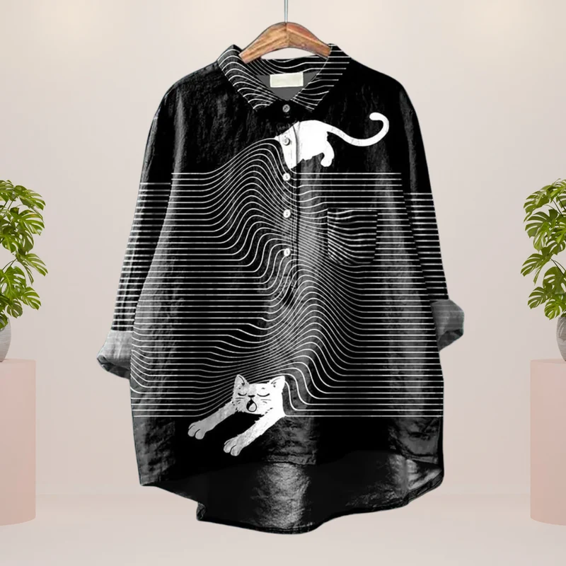 Elena | Lässiges Damen Kunstshirt mit auffälligem Print