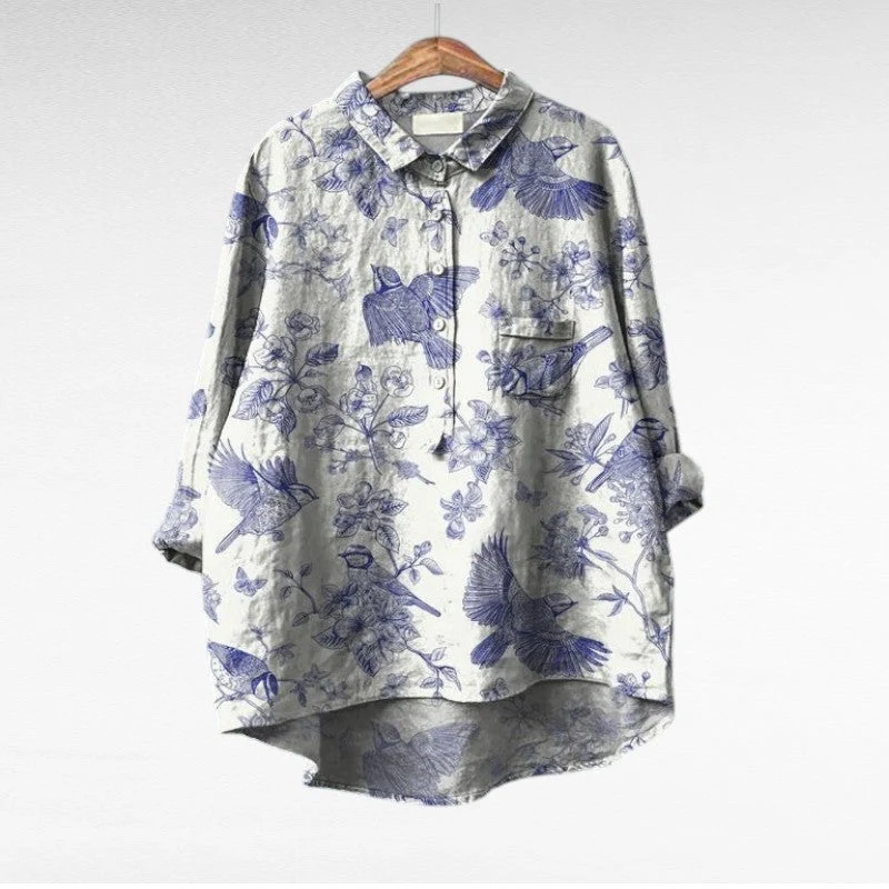 CLAIRE | ELEGANTE SOMMERBLUSE AUS LEINEN