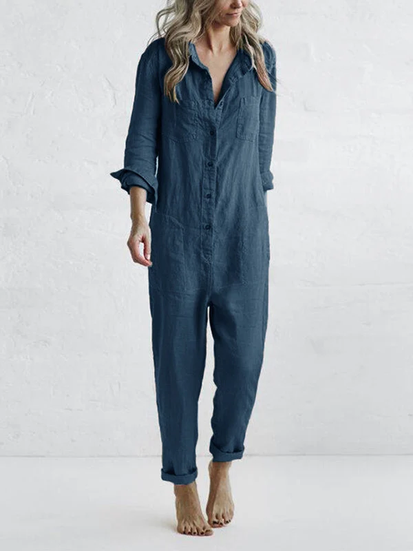 Anna | Lockerer Leinen-Overall Damen stilvoll für Sommer