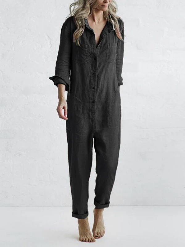 Anna | Lockerer Leinen-Overall Damen stilvoll für Sommer
