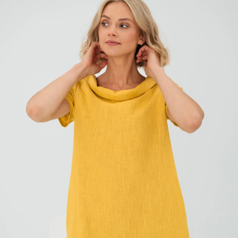 Laura | Luftiges Damen Leinenkleid sommerlich elegant