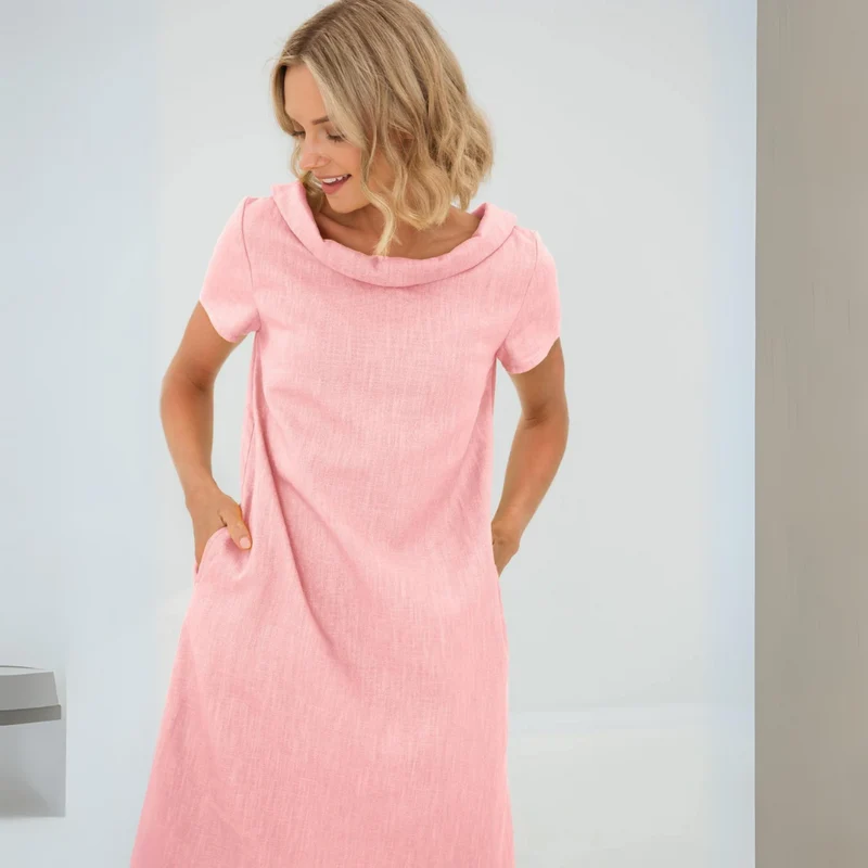 Laura | Luftiges Damen Leinenkleid sommerlich elegant