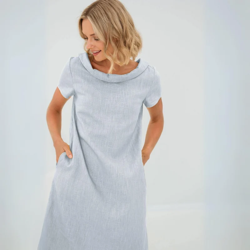 Laura | Luftiges Damen Leinenkleid sommerlich elegant