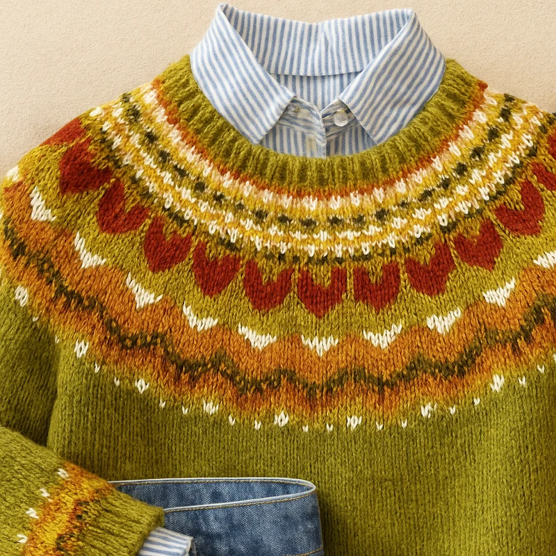 Elisa | Edler Strickpullover im klassischen Stil