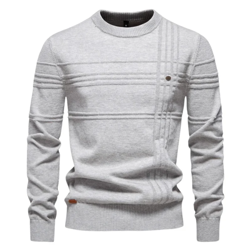 LEANDRO | ELEGANTER HERRENPULLOVER MIT KAROMUSTER