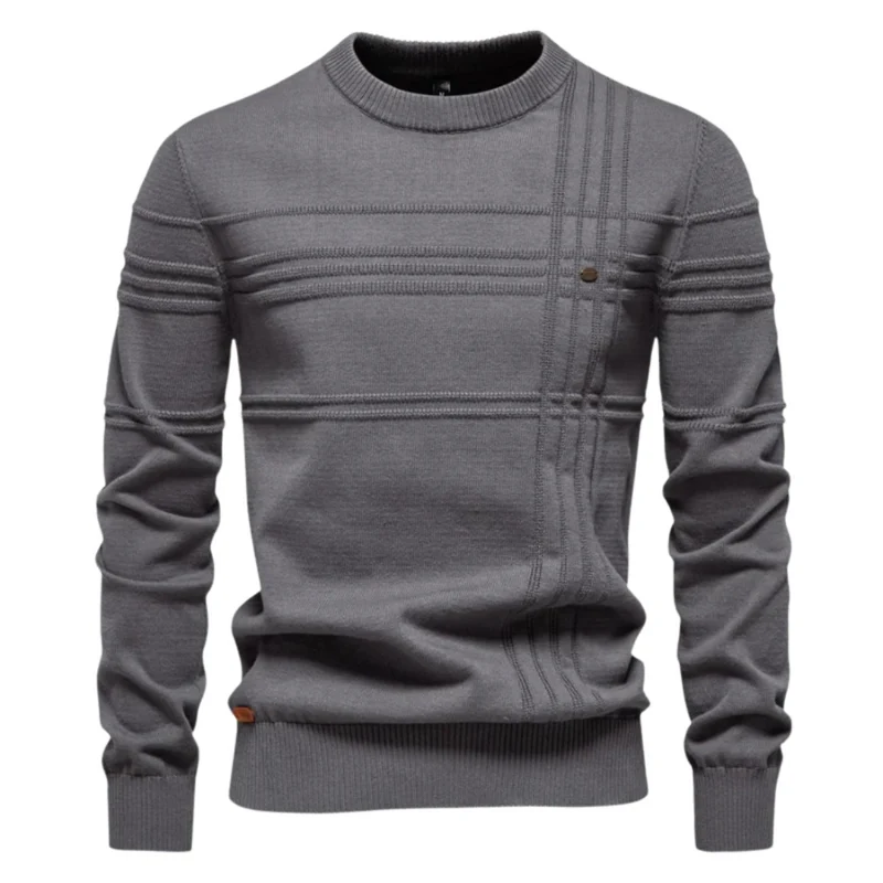 LEANDRO | ELEGANTER HERRENPULLOVER MIT KAROMUSTER