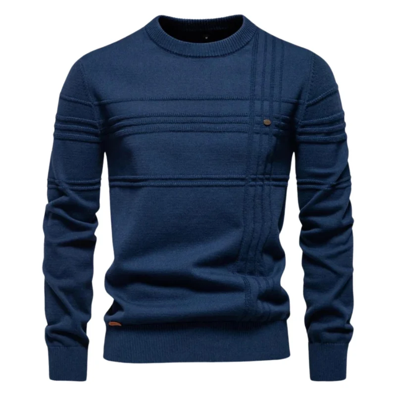 LEANDRO | ELEGANTER HERRENPULLOVER MIT KAROMUSTER