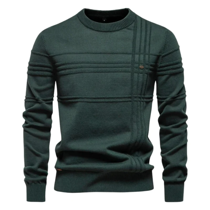 LEANDRO | ELEGANTER HERRENPULLOVER MIT KAROMUSTER