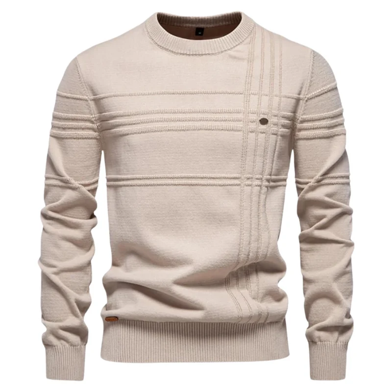 LEANDRO | ELEGANTER HERRENPULLOVER MIT KAROMUSTER