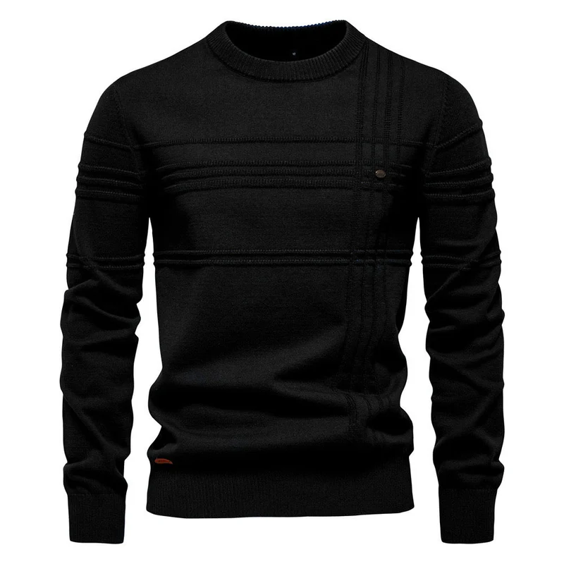 LEANDRO | ELEGANTER HERRENPULLOVER MIT KAROMUSTER