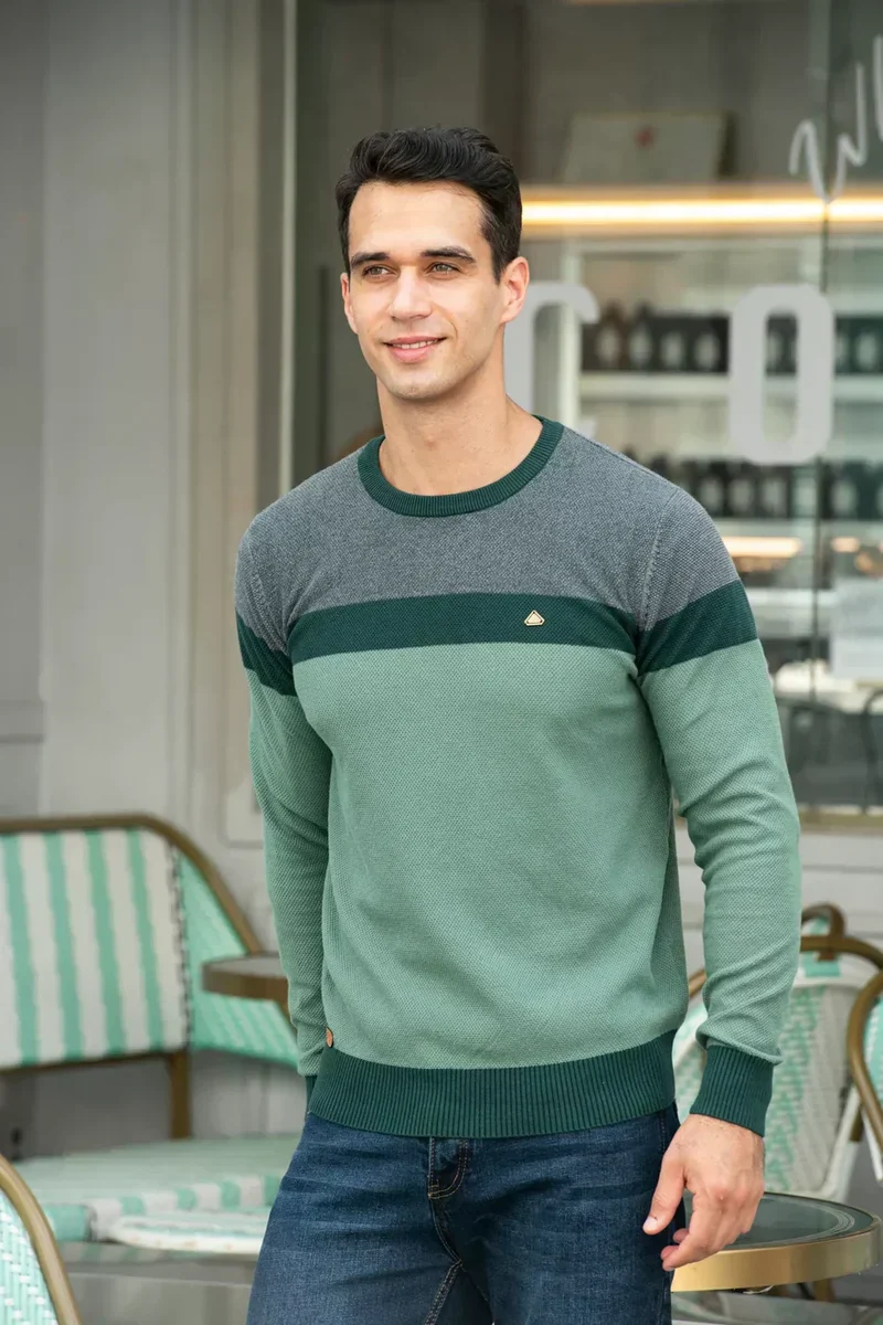 ALBERTO | HERRENPULLOVER MIT RUNDHALSAUSSCHNITT