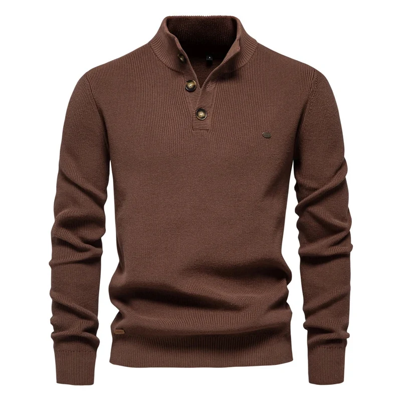 RICCARDO | HERRENPULLOVER MIT KNÖPFEN