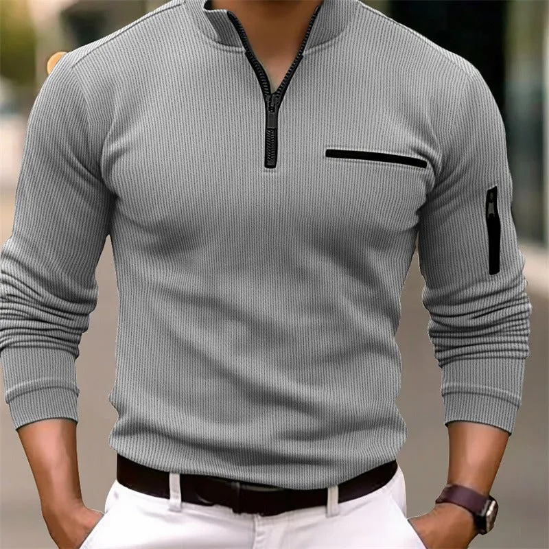 GUSTEOUS | LANGARMSHIRT MIT REISSVERSCHLUSS