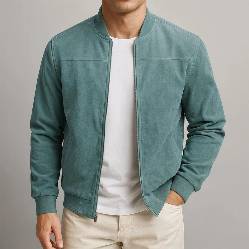 Adrian – Premium-Bomberjacke aus Wildleder